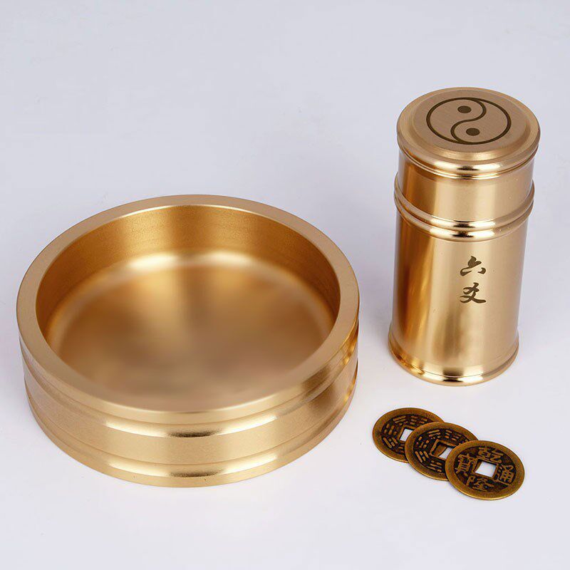 速发铜六十四钱牌卦象工具64卦铜签音卦六爻爻卦摇卦盘观铜签起卦