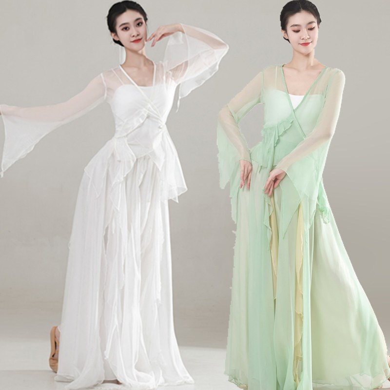 速发飘典舞服服古逸纱衣中国舞练功服身韵仙上衣艺考演出蹈古风