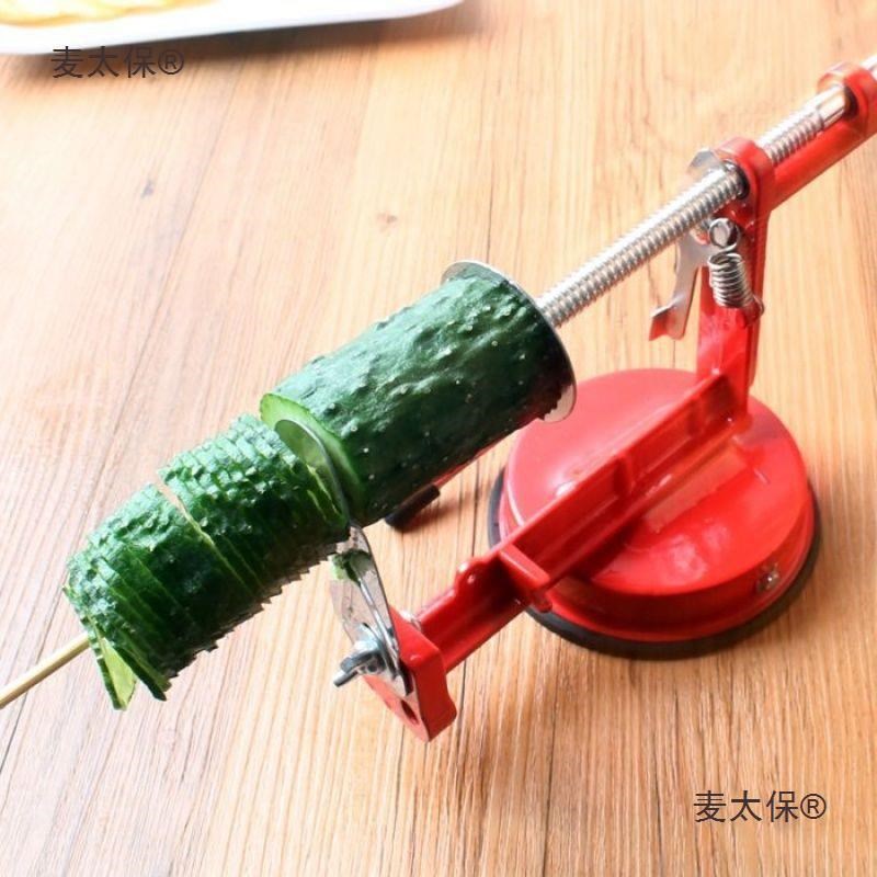 速发旋风土豆机不锈钢多功能切片器手动旋转切薯片器薯塔螺旋串麦