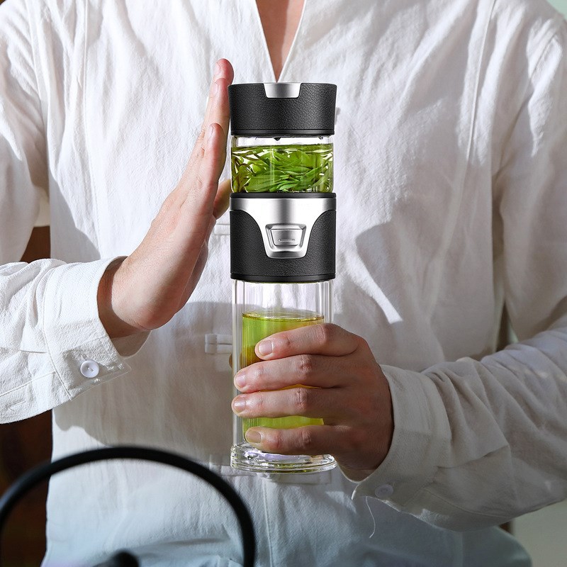 速发杯务礼品茶水分离泡茶杯6不商钢保温功夫杯子双层锈制定