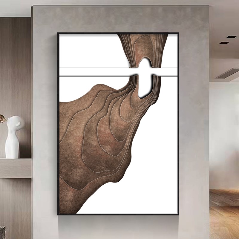 速发简约时尚装饰画侘寂风高级感挂画客厅餐厅卧室样板间壁画图片