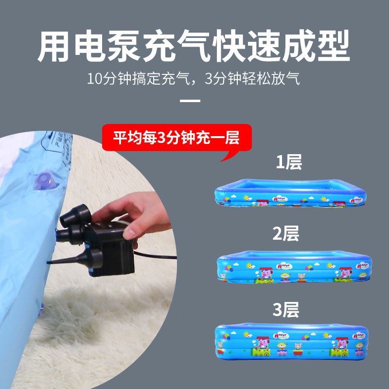 现货速发。汽车充气床电泵充抽气两用电动气泵 婴儿游泳池充气沙