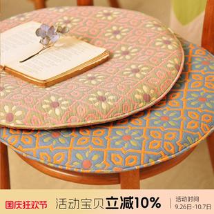 通用红木中式 阳春小镇椅垫坐垫家用四季 实木加厚餐椅防滑圆形座垫