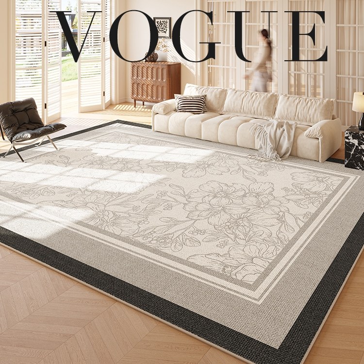 日本客厅地毯2024新款免洗可擦卧室房间地垫防水防污室内厚茶几毯