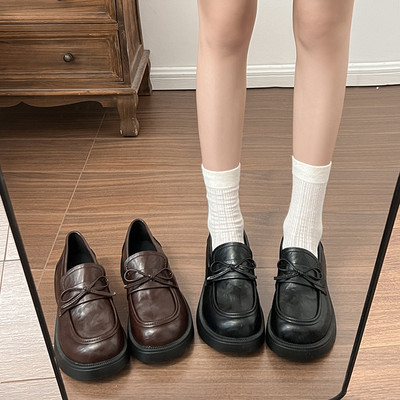 日系jk制服一脚蹬乐福鞋