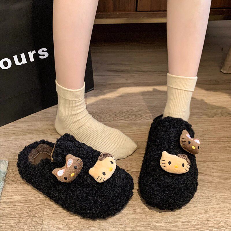 可爱卡通包头拖鞋女外穿