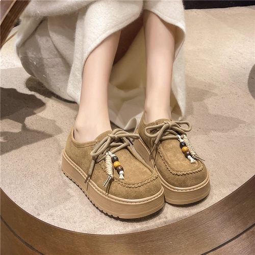 小个子厚底增高单鞋女