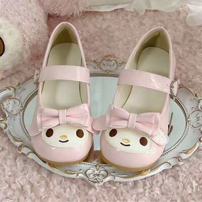 可爱美乐蒂平底鞋女外穿2026年新款春夏季时尚百搭蝴蝶结浅口单鞋