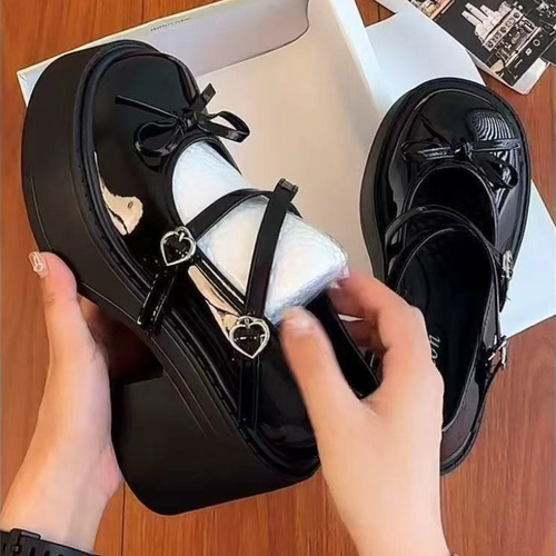 厚底增高玛丽珍单鞋女
