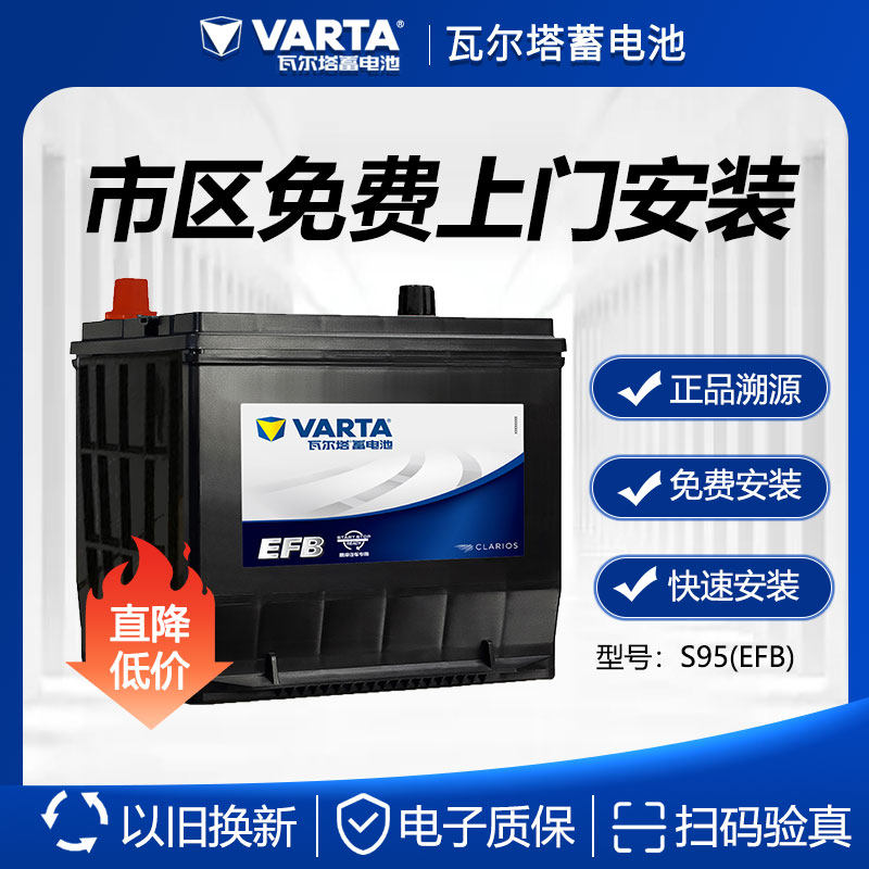 蓄电池S95L启停电瓶适配汉兰达奥德赛凯美瑞雷克萨斯艾力绅