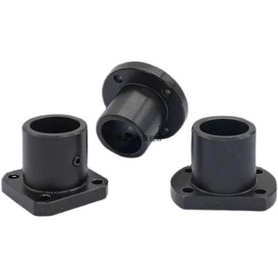 导向轴支座STHRB8钢制轴固定座圆法兰方法兰切边顶丝光轴支撑座