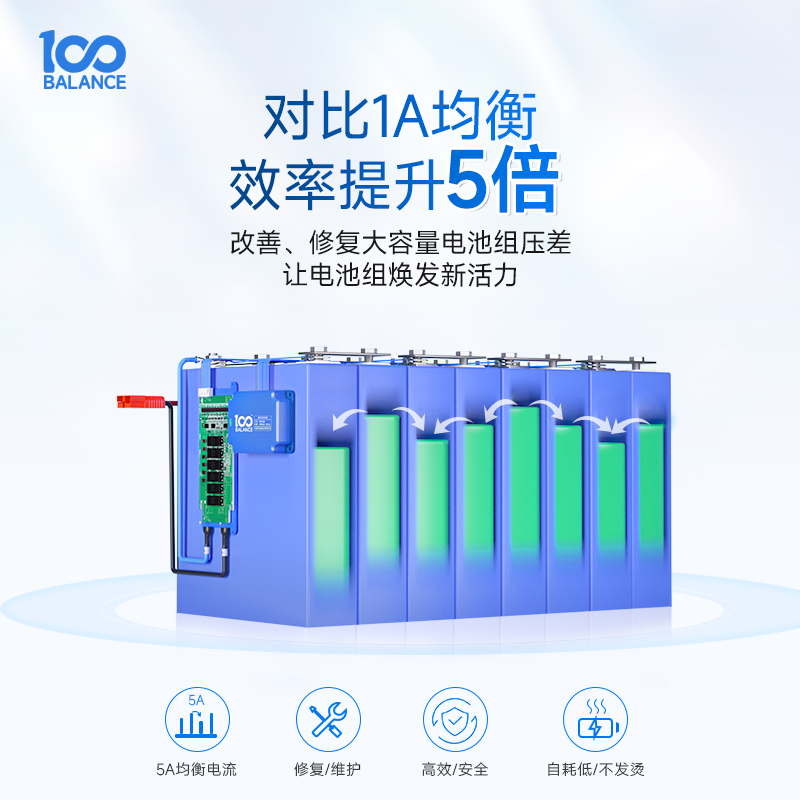 差主均衡宝5A大流电池均衡器硬件电平压衡量压高效动均衡板锂模块