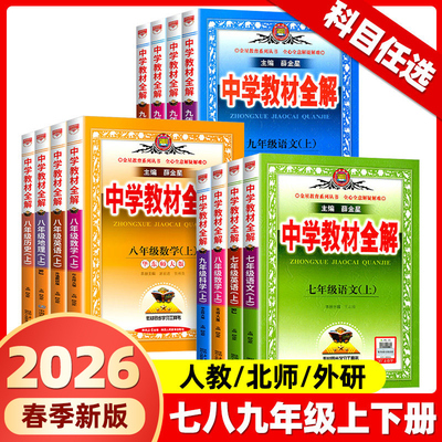 2025新初中教材全解789上下册