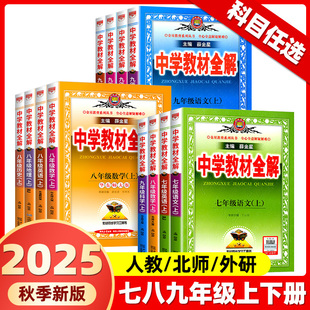 2025秋上册25春下适用任选中学教材全解七八九年级上下语文数学英语物理化学道德历史部编版 人教北师沪科沪粤薛金星789解读初一二