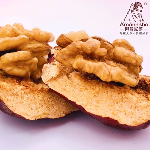 新疆乌鲁木齐发货休闲零食坚果枣夹核桃和田大红枣500g单独小包装