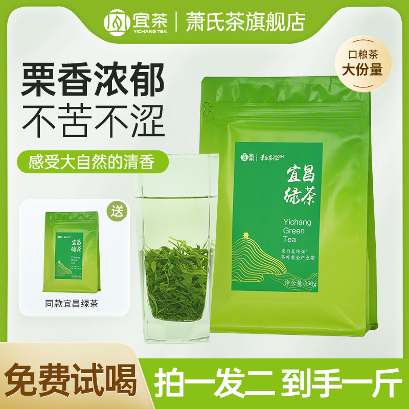 【拍一发二】2026雨前新茶萧氏宜昌绿茶袋装浓郁耐泡洁净口粮一斤