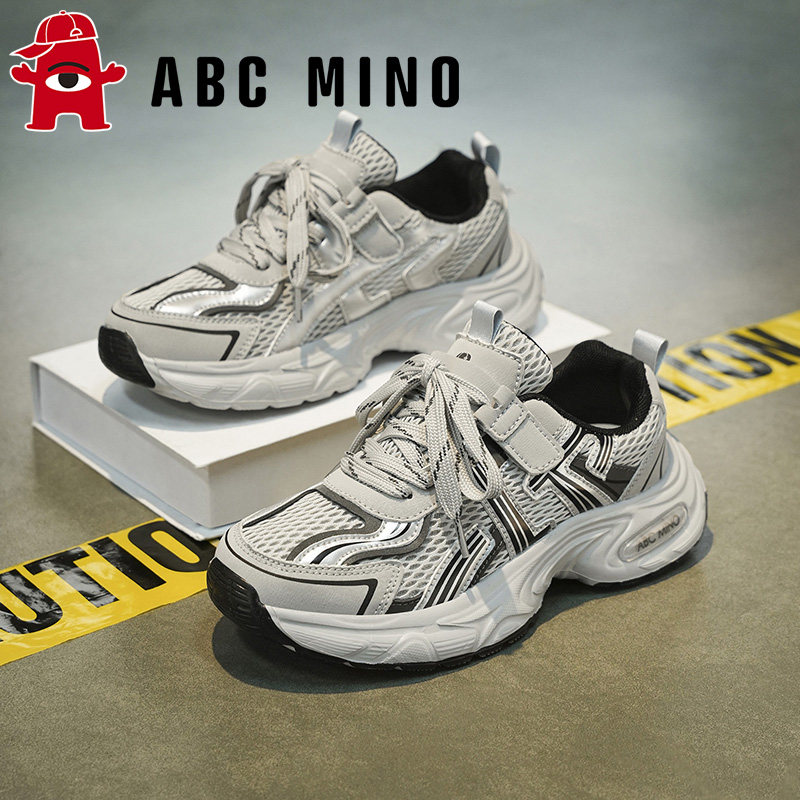 ABC MINO男女童鞋2026夏季新款儿童镂空透气防撞运动鞋中大童网鞋
