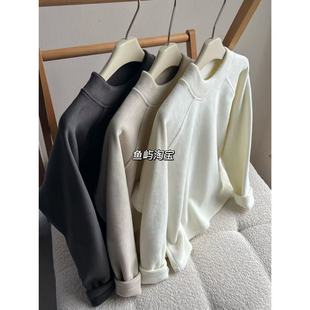 秋冬保暖内搭长袖 T双面奥利绒半高领打底衫 T恤 上身敲好看 美腻