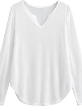 广州十三行爆款遮屁小V领爵士舞女纯色宽松中长款上衣垂坠感慵懒