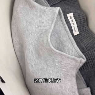 好看到逆天~高端小资复古南瓜橘打底衫秋冬软糯毛衣长袖针织上衣