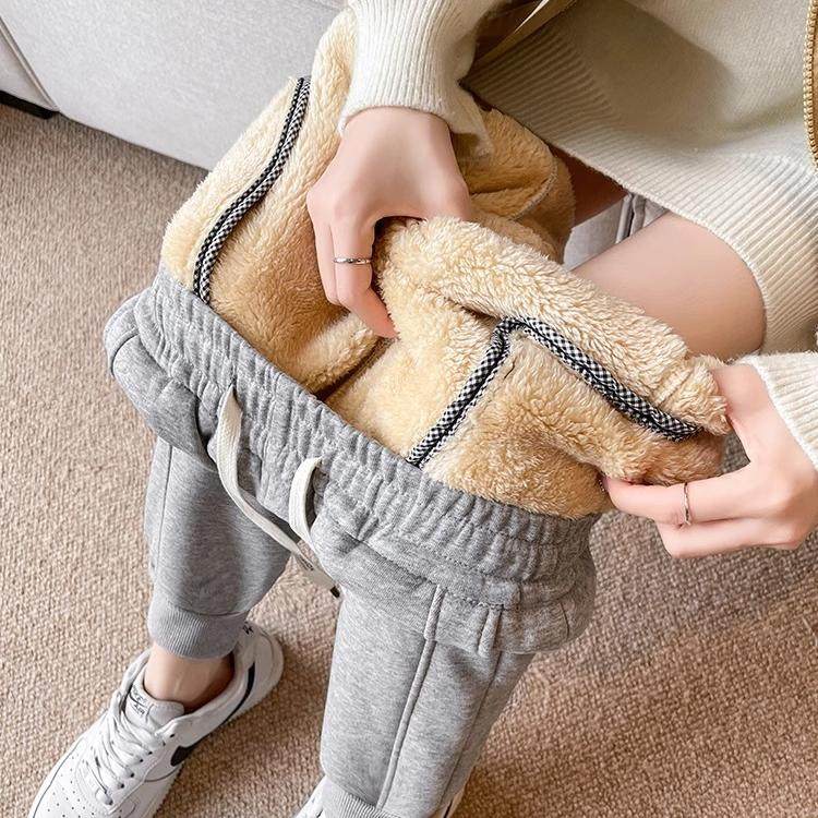 简直太绝了！保暖羊羔绒运动裤秋冬加绒加厚外穿一体绒棉裤卫裤,女装/女士精品,卫裤,淘宝优惠券,粉丝福利购,淘宝优惠卷