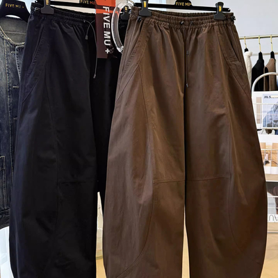 辣妹松紧腰宽松显瘦百搭工装裤女