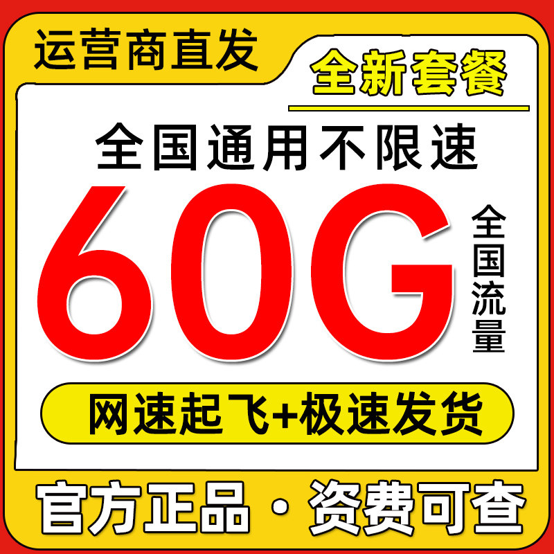 中国广电流量卡上网卡无线限流量卡全国通用低月租电话卡手机卡