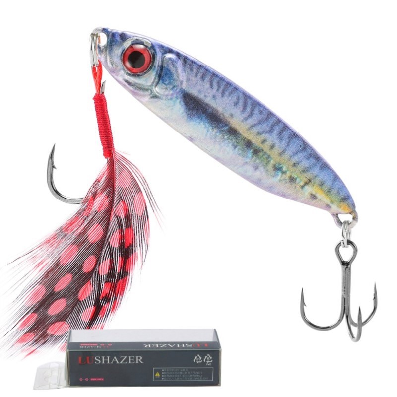 翘海钓远投嘴3D仿生14饵路亚鱼鳞喷绘铁板鲈鱼路亚鲅鱼淡水克