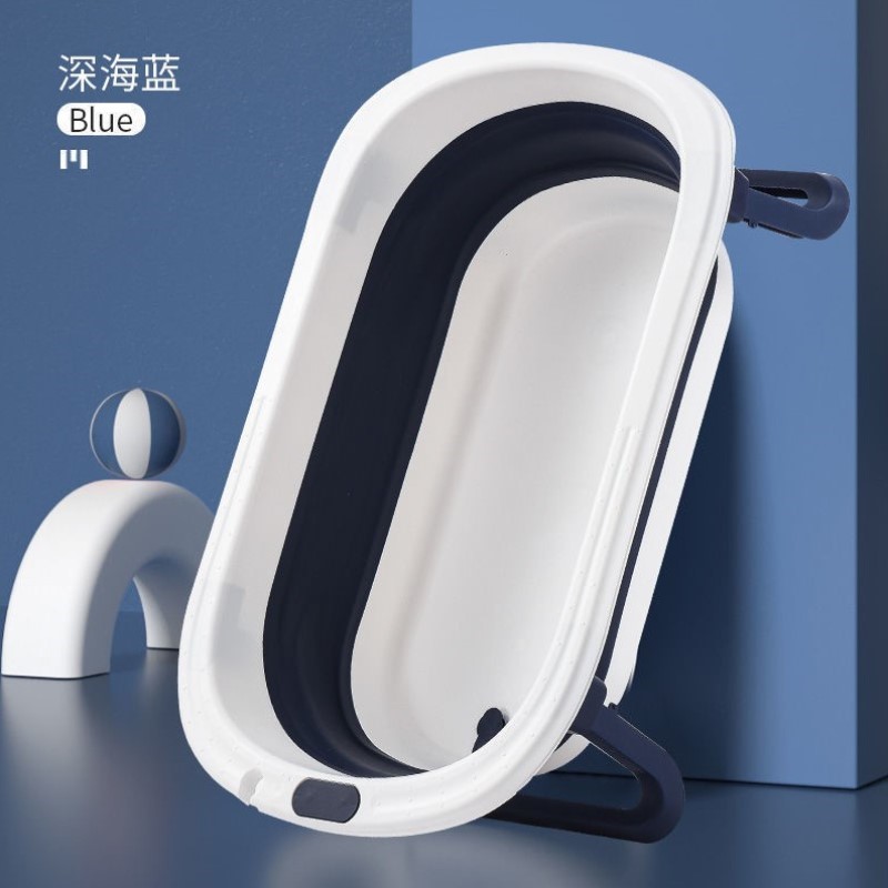 新生坐大号婴儿躺泡澡浴桶洗澡盆浴盆宝宝小孩可折叠儿童用品家用