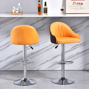 吧椅椅子吧升降吧台可接待椅椅化妆收银台美容店椅椅圆盘旋转升降
