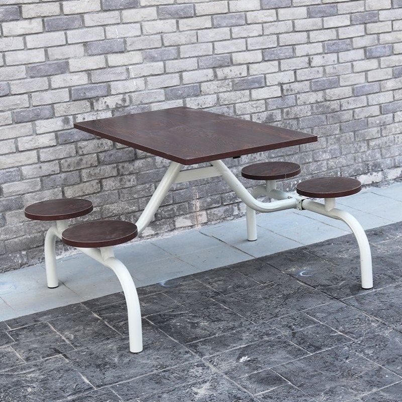 餐桌椅桌椅小吃快简约四椅圆凳食堂餐桌椅组合一桌肯德基奶茶连体,住宅家具,岩板餐桌,淘宝优惠券,粉丝福利购,淘宝优惠卷