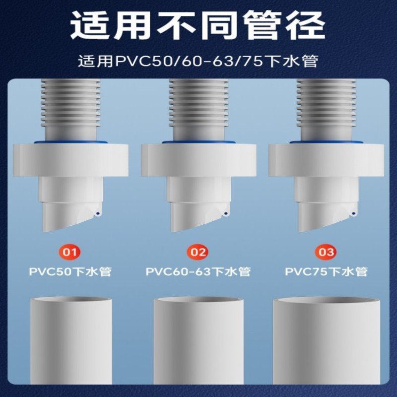 防返臭下水管神器塞堵防臭盖防臭器密封圈硅胶口器厨房地漏下水道