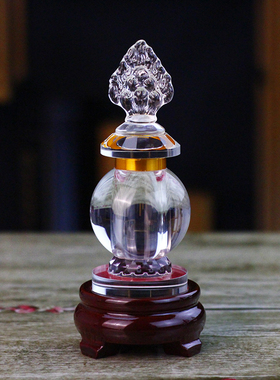 白水晶装藏舍利子甘露丸藏红花水晶舍利塔摆件大号佛塔菩提塔嘎乌