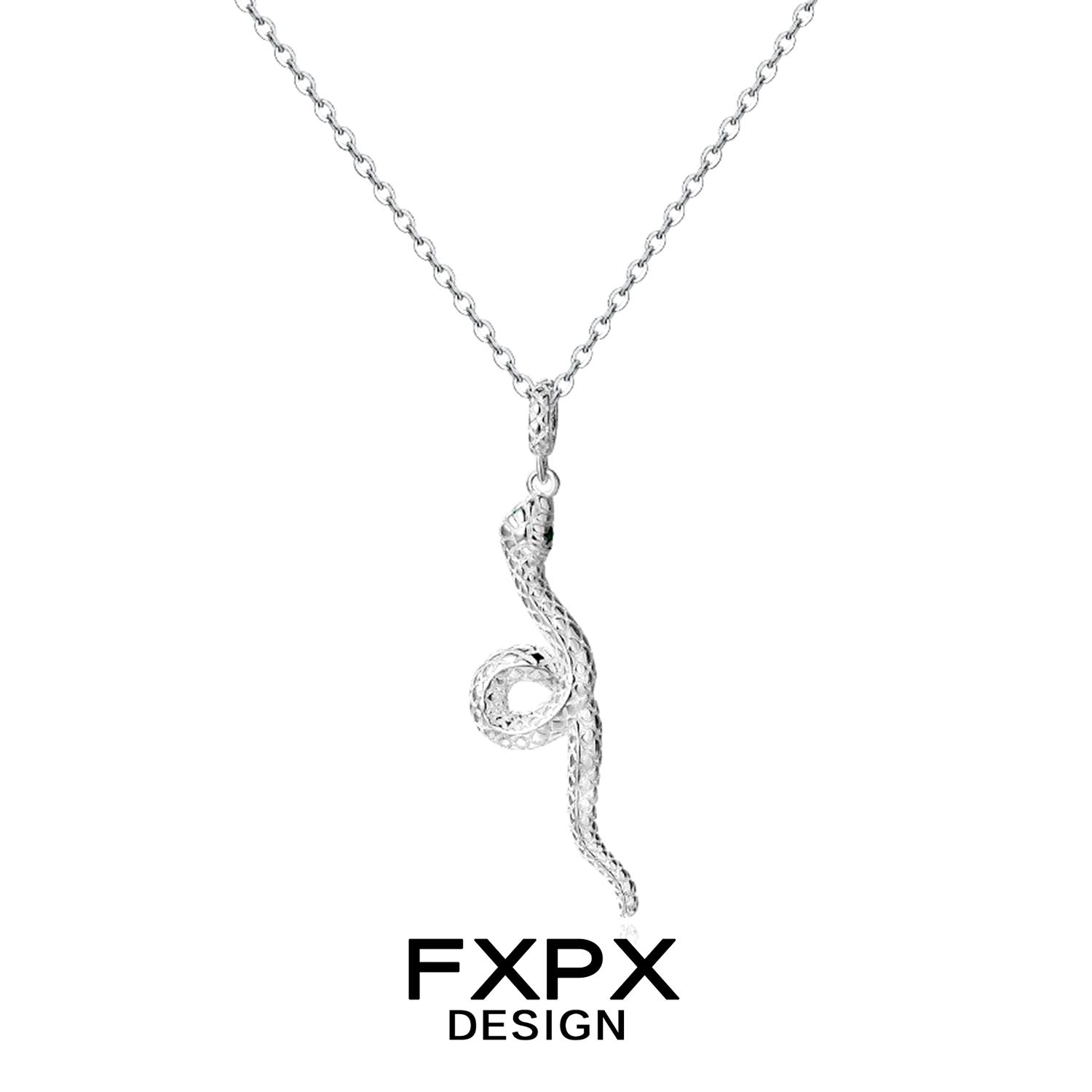 FXPX 999足银灵蛇项链斯特莱林蛇院女孩银饰小众设计高级感锁骨链-封面