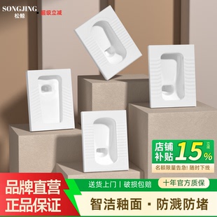 蹲便器家用陶瓷蹲便器水箱套装 卫生间大便器蹲坑蹲厕蹲盆防臭蹬厕