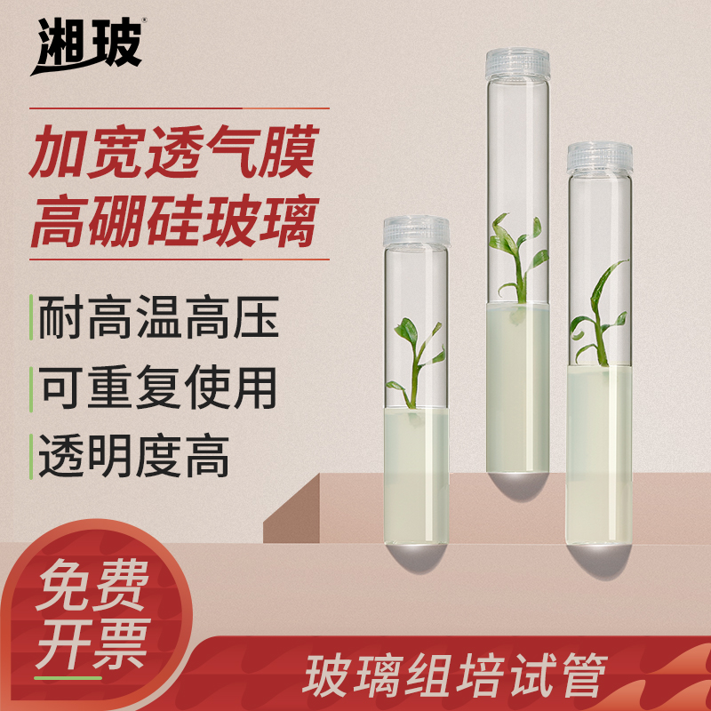 湘玻高硼硅玻璃组培试管耐高温