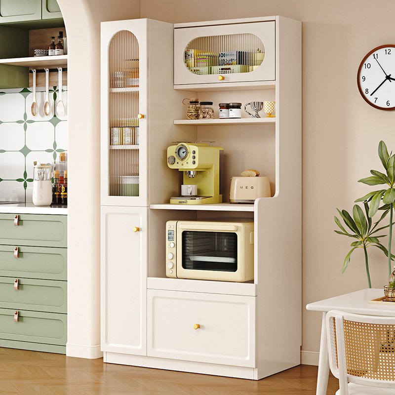 实木餐边柜厨房高柜收纳柜小户型客厅收纳柜简约沙发边柜咖啡机柜