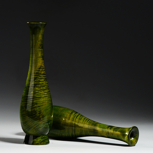 金丝楠木花瓶摆件大叶楠实木客厅家居中式覆古插干燥花乔迁商务礼