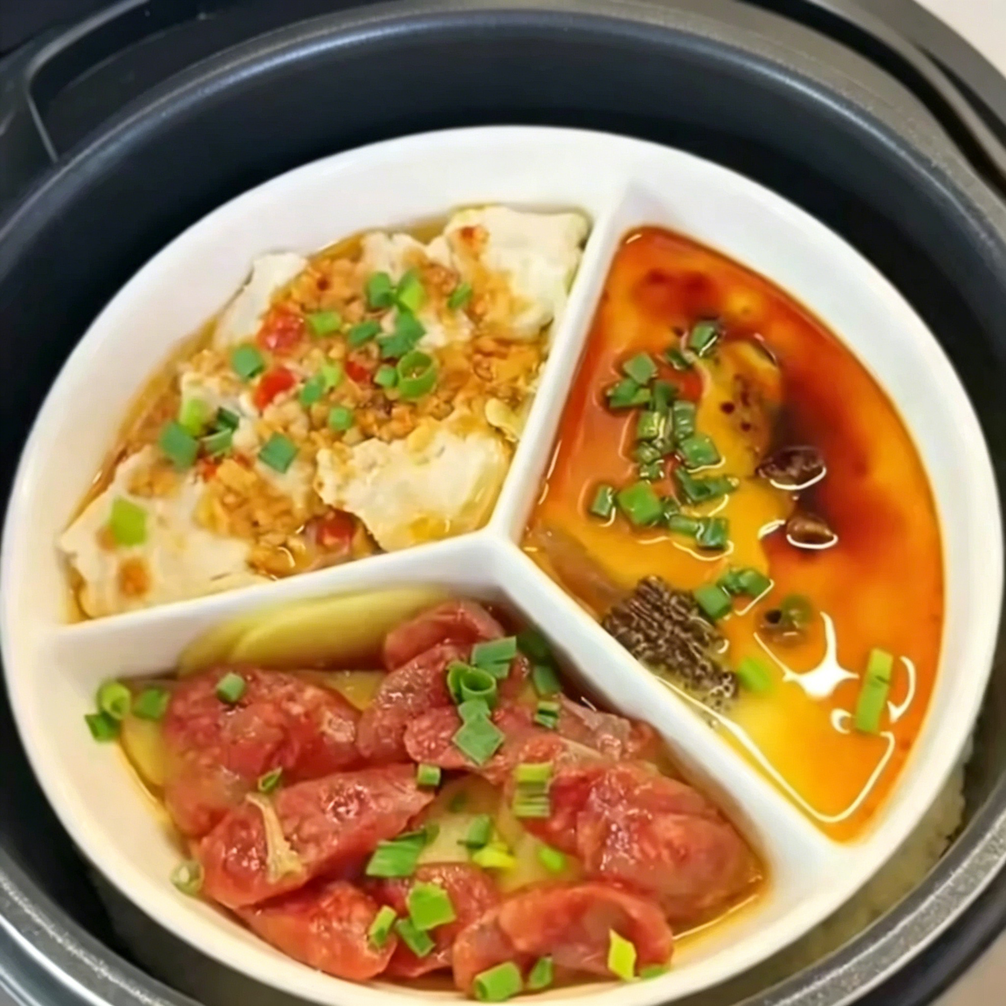 陶瓷分格盘家用蒸菜水果盘