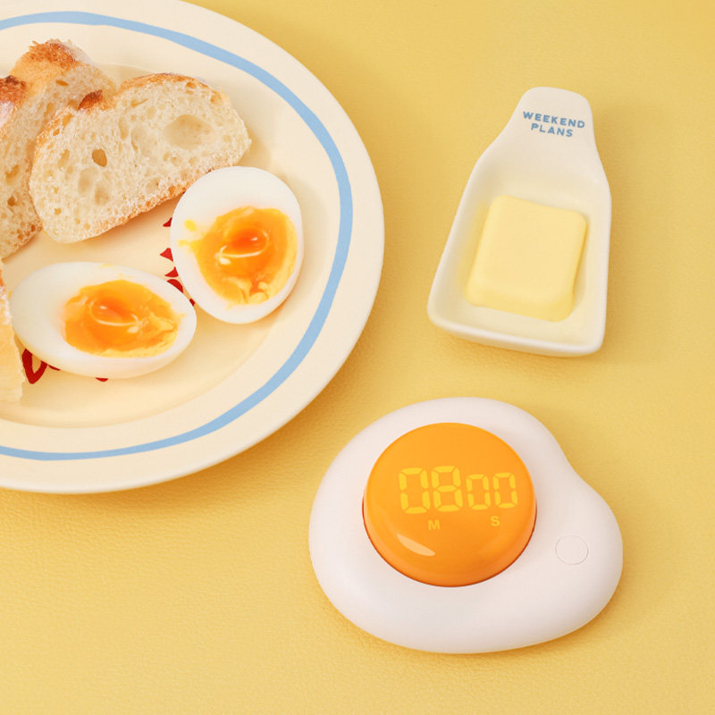 溏心蛋计时器磁吸秒表可爱萌物厨房定时提醒器学生学习管理可视化