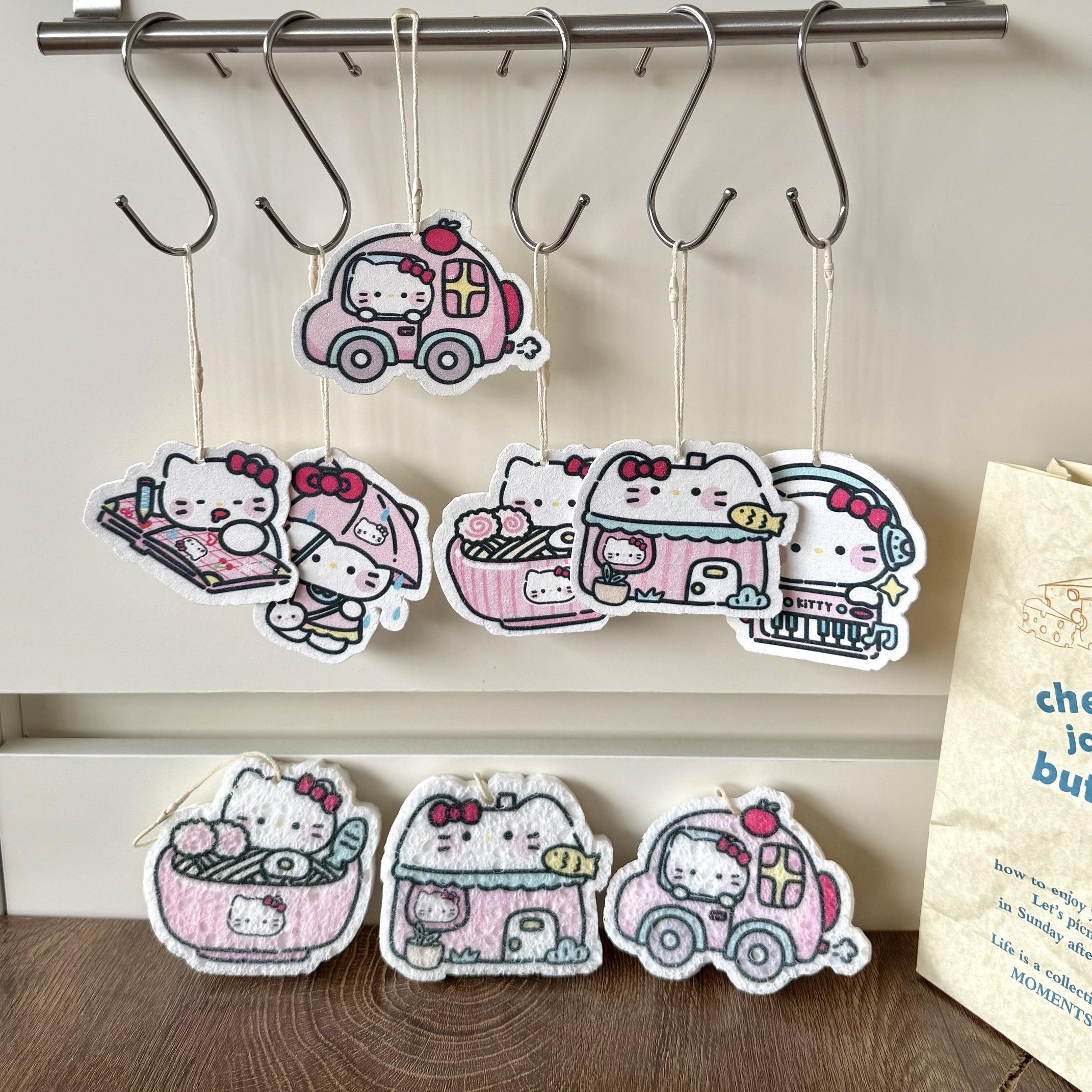 KT猫可爱厨房木浆棉吸水海绵擦