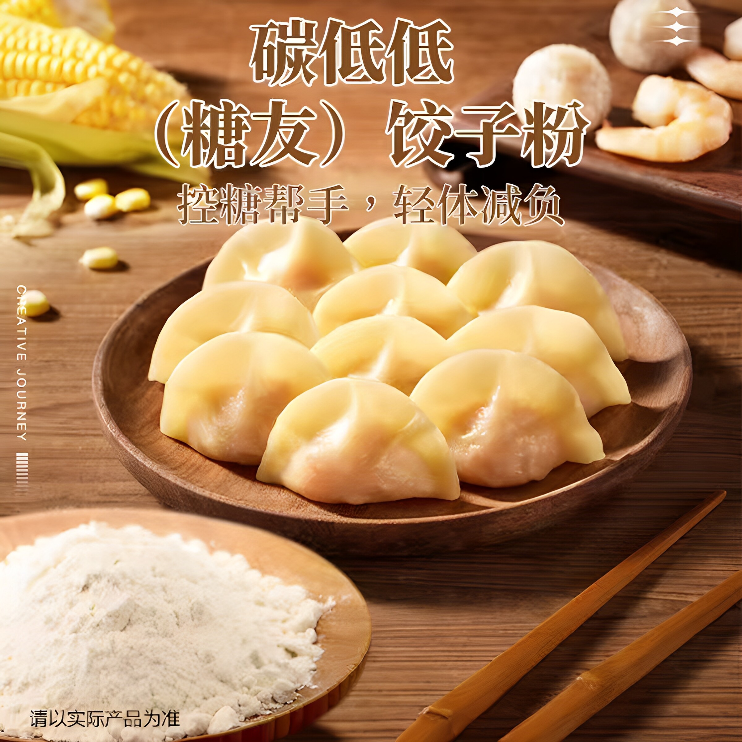 【碳低低（低碳水）饺子粉】控糖轻体孕期控糖面粉劲道