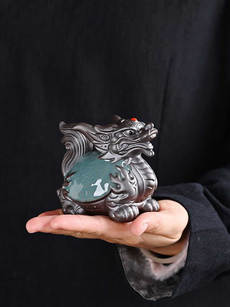 创意紫砂招财龙龟茶宠摆件精品开片可养茶桌茶道茶玩配件茶盘装饰,餐饮具,茶宠摆件,淘宝优惠券,粉丝福利购,淘宝优惠卷