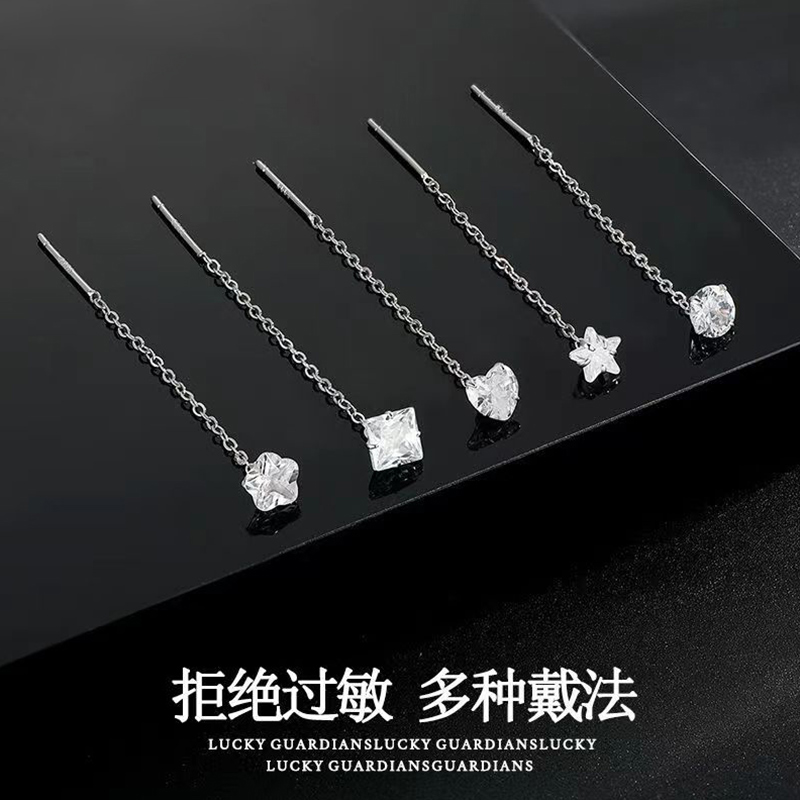 999纯银锆石耳线轻奢百搭