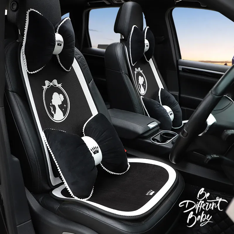 汽车坐垫秋冬季毛绒保暖柔软高级感车载坐垫轻奢女神款车内座垫