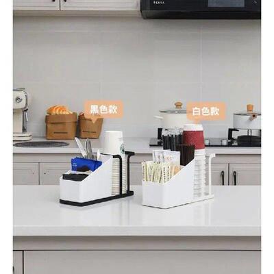 Disposable Cup Holder Rack Shelf for Coffee Paper Cup Spoon
