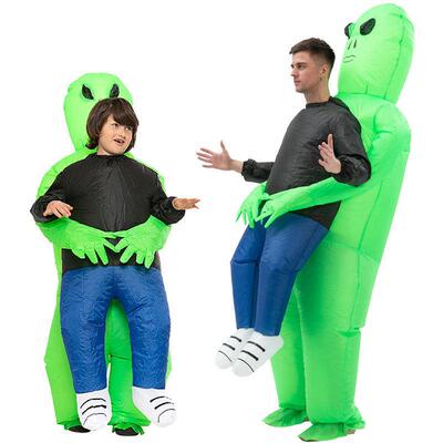 Halloween dress up props green ghost costume inflatable suit