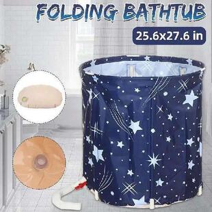 Portable Bathtub Folding Bath Bucket Thicken Shower Barrel