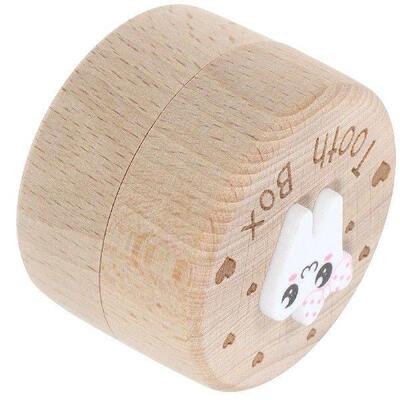 Baby Teeth Box Wooden Keepsake Toddler Child Boys Tooth