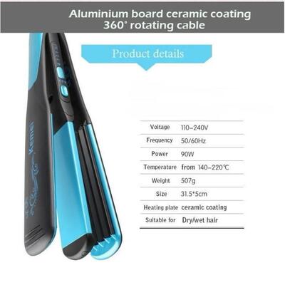 Electric Straightening Iron Curling Iron Hair Curler 2 in 1